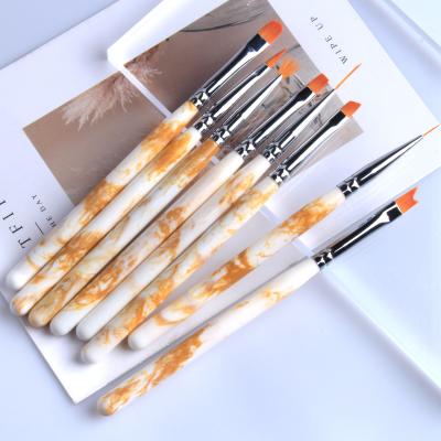 China Durable Baby Manicure Set Nail Art Brush Acrylic Brush 8pcs Nail Brushes for sale