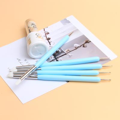 China Yihuale Durable Silicone Nail Pen Clay Pottery Tool Modification Double Headed Pen for sale