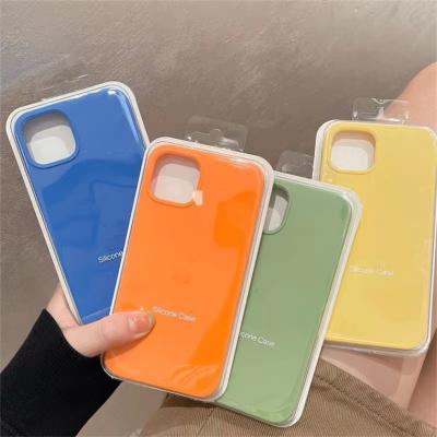 China Shockproof Factory Outlet 2022 Original Silicon Full Cover For iPhone 14 Pro Max Case 13 12 11 X XS XR 7 8 Plus SE Silicone Phone Case for sale