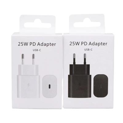 China Mobile Phone Original 25W PD Adapter For Samsung Charger US EU UK USB C Super Fast Charging For Samsung S20 S21 Note 10 Type C Travel Adapter for sale