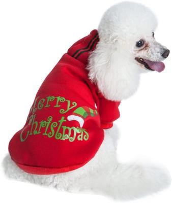 China Viable Shirt Pet Sweatshirt Cute Puppy Clothes Style Christmas Dog Printed Hoodie Sweater for sale