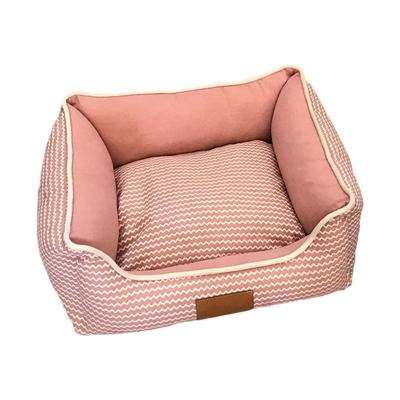 China Dog Bed Kennel Waterproof Washable Removeable Square Cushion Indoor Soft Sofa For Small Medium Cat House for sale