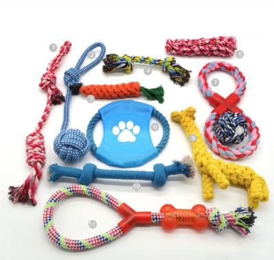 China Viable Factory Wholesale Direct Amazon Cotton Cloth Toy Chew Dog Toy Set for sale