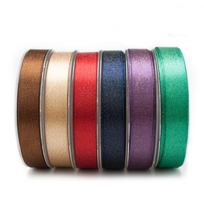 China Woven Customize Various Sizes Gold Silver Mesh Ribbon for sale