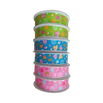 China Recyled Wholesale 100% Polyester Printed Grosgrain Ribbon for sale