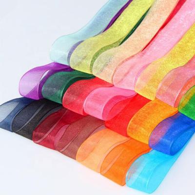 China Cheap Factory Made Light And Soft Organza Rosette Ribbon for sale