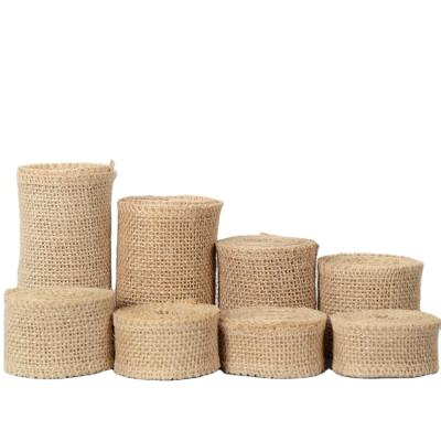 China Recyled Mini Jute Ribbon Beautiful Gift Wrap Jute Ribbon 2.5cm Jute Ribbon for sale