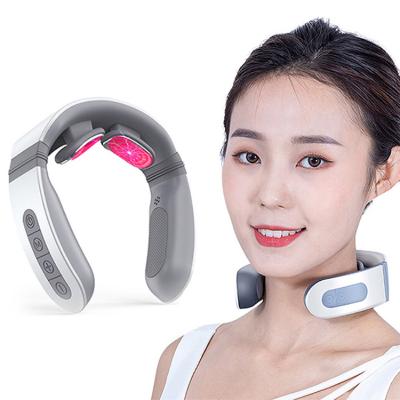 China Hot New Product Wireless Heating White Neck U Back And Cervical Spine Neck Massager for sale