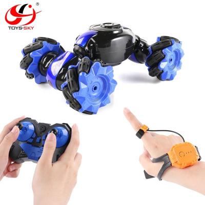 China RC Model 2.4G RC 360 Stunt Car Off-Road Climbing Watch Gesture Remote Control Twisting Cars With LED Light for sale