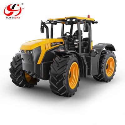 China RC Hobby Dual E 1/16 Scale JCB Licensed RC Farmer Truck 2.4G Engineering Remote Control Car With Lights And Sound Boys Gift Toys for sale