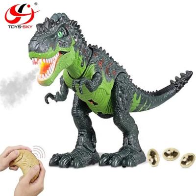 China Electronic Walking Tyrannosaurus Rex Animatronic Dinosaur Remote Control RC Model Animals and Dinosaurs Toys with Throw and Lay Eggs for sale