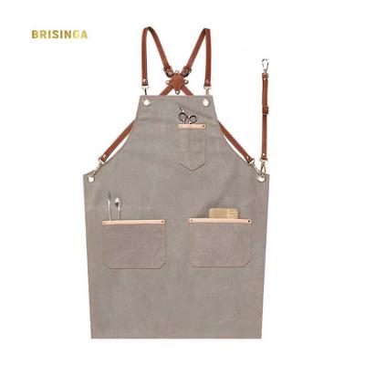 China Custom Drinks/Food Beauty Salon Apron Hairdresser BBQ Apron Cotton Set For Salon for sale