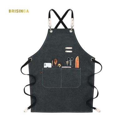 China High Quality Food/Drink BBQ Denim Hairdresser Chef Apron Customize Aprons Kitchen Cooking for sale