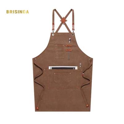 China NEW Sleeveless Drinks/Food Apron For Living Room To Cook Canvas Aprons Apron Fashion Wholesale Custom for sale