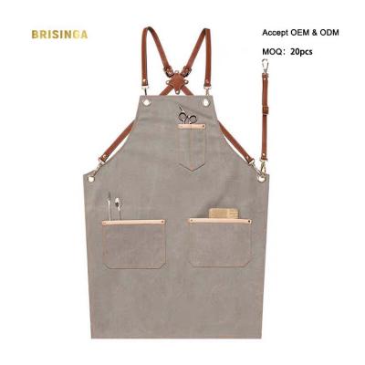 China Custom Beverage/Food Beauty Apron Barber Shop Apron Chemical Resistant Apron For Salon for sale