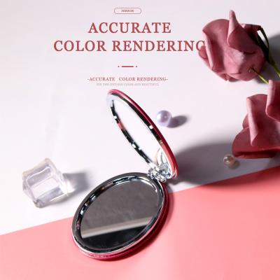 China 10% Magnification Off Special Price Personalized Custom Made 2X Magnifying Mini Mirror Pocket Round PU Leather Compact Mirror Makeup Manufacturers for sale