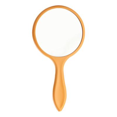 China Beautiful Plastic Personalized Portable Single Side Custom Around Makeup Mirror Hand Held Handle For Wholesale for sale