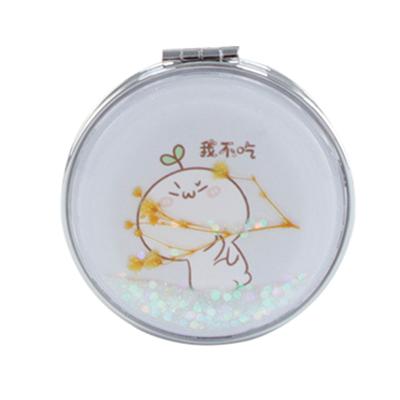 China Cmts Peacock Mini Light Mirror Custom Leather Compact Pouch for sale