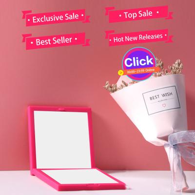 China Factory Hot Sale Mini Lovely Double Sides Custom Logo Square Compact Pocket Makeup Mirror Magnifying Wholesale Suppliers Best for sale