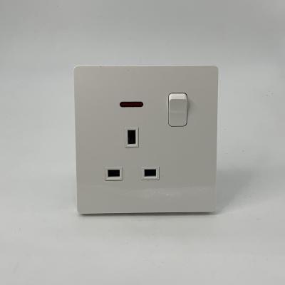 China White Color Wall Switch Bangladesh Nigeria Wall Switch BS Wall Switch Commercial 86 British Standard Socket for sale