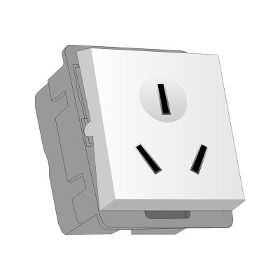 China Multipurpose Module 16A 250V 118 Modular Recessed Single Type Wall Switches Power Sockets for sale