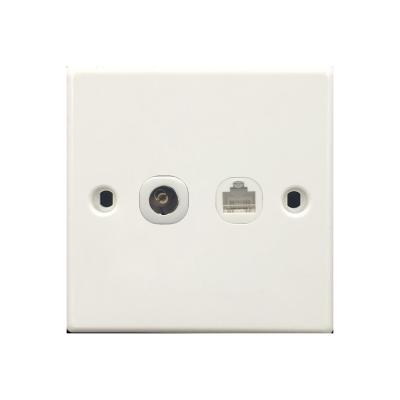 China plug outlet damp proofing S2.1-29 reputation computer+Tel data+phone square button wet resistant for sale