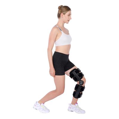 China Fish TJ023 Adjustable Cotton Lining Breathable Medical Leg Braces Orthopedic Knee Brace With Nylon Straps for sale