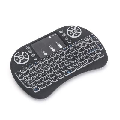 China For Laptop 7 i8 Colors Backlit Mini Wireless Keyboard / Handheld Touchpad Keyboards for sale