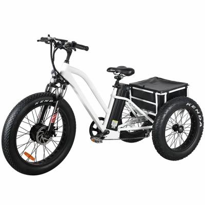 China High Quality Aluminum Alloy 48V 13.4Ah 24 Inch Tire Pedals Assisted Battery Electric Bicycle Tricycle Three Wheels Adults for sale