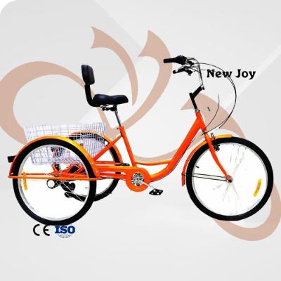 China Factory Direct OEM ODM Steel Bicycle Customs Service Suppliers Three Wheel Pedal Tricycle Adult Cargo Transport Bicycle for sale