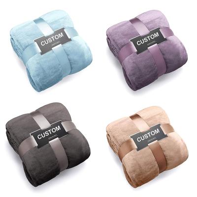 China Wholesale Anti Dust Mite Manta Fleece Bed Covers Couch Throw Super Soft Thick Warm Plush Lightweight Comfortable Throw Blankets for sale