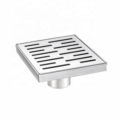 China Shower Toilet Deodorizer Rustproof Durable 304 Stainless Steel Square Floor Drain For Bathroom for sale