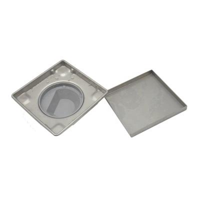 China Hot Sale 8 Inch 304 Stainless Steel Antirust Square Floor Drain With Core Kitchen Bathroom Deodorization Floor Drain for sale