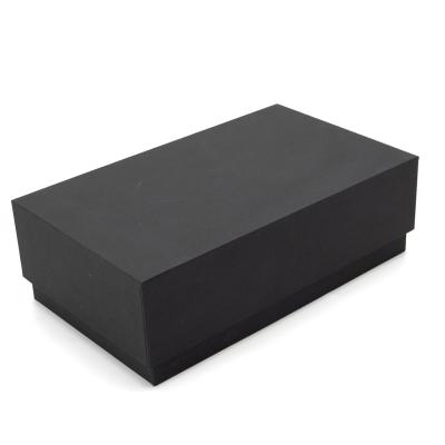 China Matte Black Gift Box With Recyclable Lid Leather Belt Box Rigid Packaging for sale