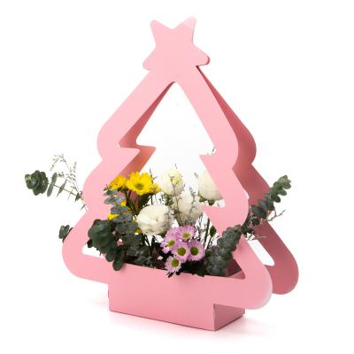 China Environmental Protection Recyclable Portable Heart Mounted Gift Carrier Flower Paper Box for sale