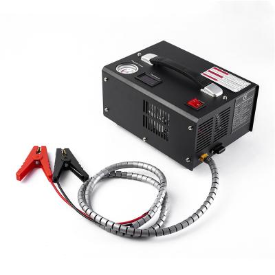 China New Model 4500PSI Big Gauge Portable 12V Pcp Oil Free Air Compressor with 110V/220V Transformer and XT60 Power Plug for sale