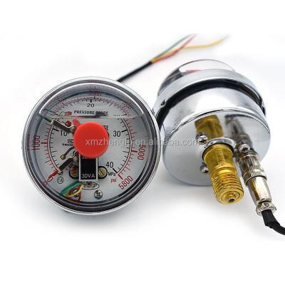 China Shock Resistant Oil Filled Stainless Steel Electrical Contact Pressure Gauge Reliable Quality for sale