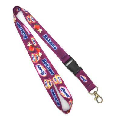 China Custom Made ID Neck Lanyard With Plastic Buckle For Sport Meeting for sale