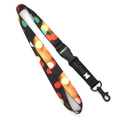 China Colorful Polyester ID Neck Lanyard With Plastic Buckle For Card Holder for sale