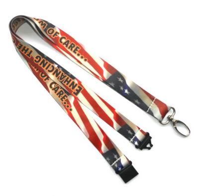 China Heat Transfer American Flag Lanyard , Safety Break Away Lanyards for sale