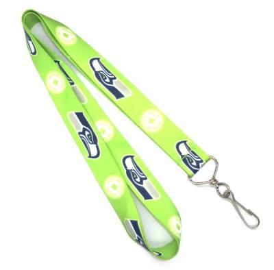 China Green Bus Card Holder Lanyard With Swivel J-hook , 900 X 25mm for sale