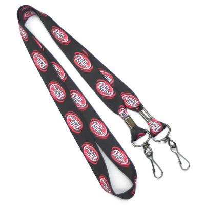 China Multi Color Heat Transfer Lanyard With Double Swivel J-hook For Sports Competition for sale