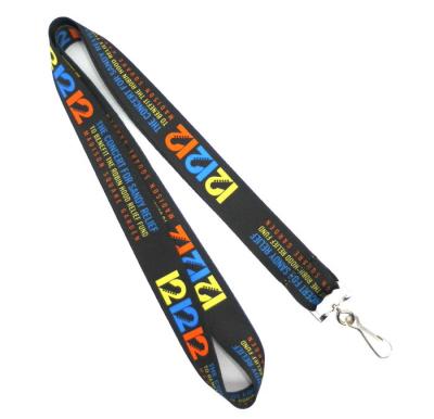 China Heat Transfer ID Neck Lanyard , Polyester Swivel Hook Lanyard for sale