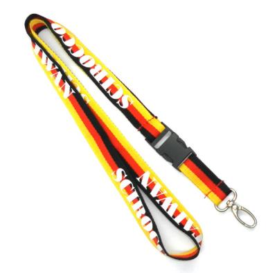 China ID Holder Flat Polyester Lanyard Neck Strap For Business Conference for sale