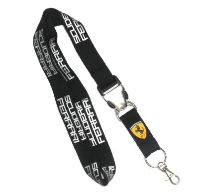 China Flat Polyester Neck Lanyards For Keys With Adjustable Hook for sale