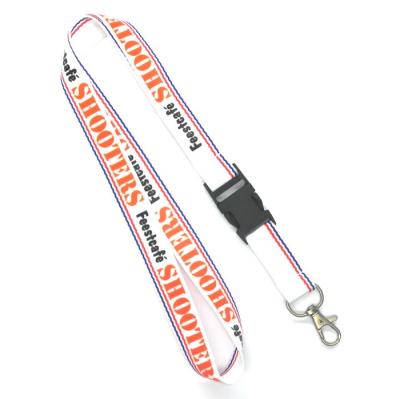 China Customized Printed Flat Polyester Lanyard Strap For Fair , Sport Games for sale