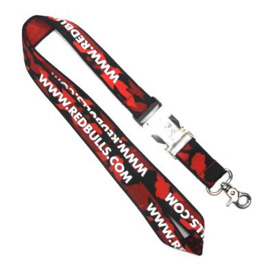 China Black And Red Custom Woven Lanyards With Snap Hook For Ticket Holder for sale