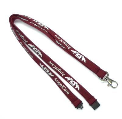 China Brown Tube Breakaway Neck Lanyard Polyester With Safety Buckles for sale