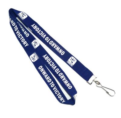 China Blue Eco-Friendly PET Lanyard Neck Strap With Swivel J hook for sale