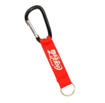 China Polyester Carabiner Key Ring Lanyard Short For Promotional Gift for sale